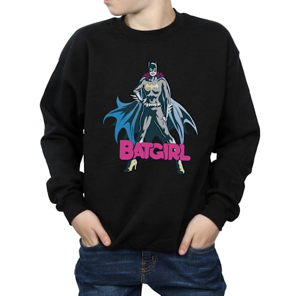 DC Comics Batgirl Pose Sweatshirt för pojkar 7-8 år Svart Black 7-8 Years