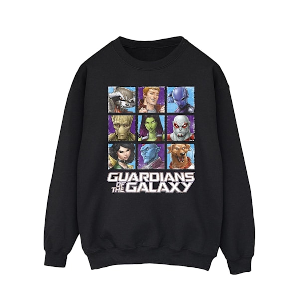 Guardians Of The Galaxy Herr Karaktär Squares Sweatshirt L Bla Black L