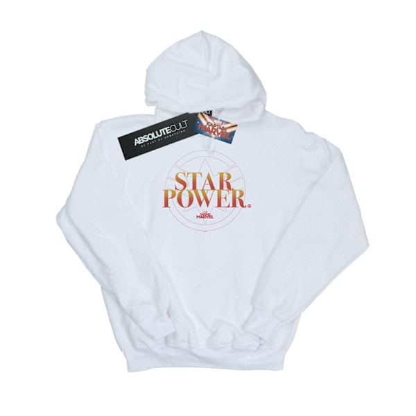 Marvel Herr Captain Marvel Star Power Hoodie 5XL Vit White 5XL