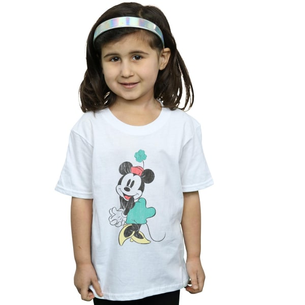 Disney Girls Minnie Mouse Shamrock Hat Bomull T-shirt 12-13 År White 12-13 Years