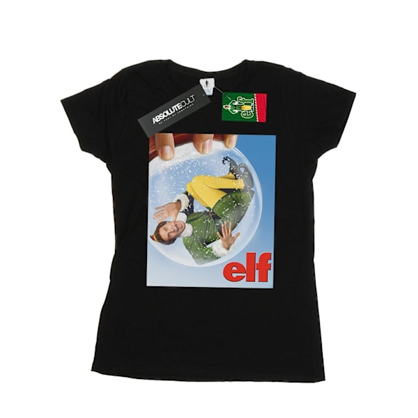 Elf Dam/Damer Snöglob Affisch Bomull T-shirt XL Svart Black XL