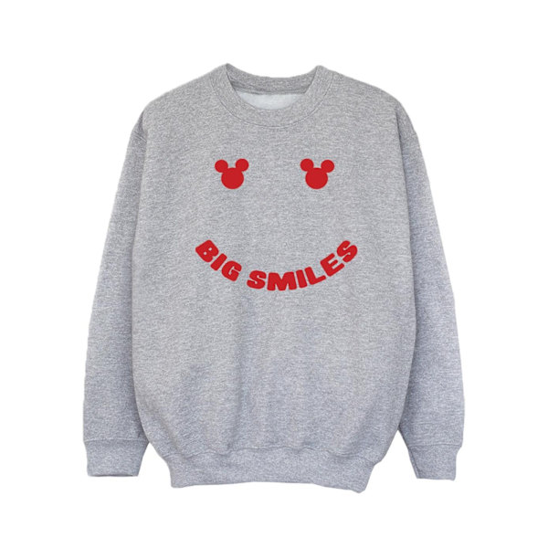 Disney Girls Mickey Mouse Big Smile Sweatshirt 7-8 år Sport Sports Grey 7-8 Years