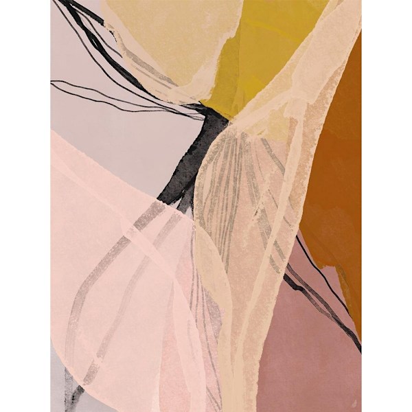 Gemma Bardot Floral Layers Abstrakt Pappersutskrift 40cm x 30cm Mul Multicoloured 40cm x 30cm
