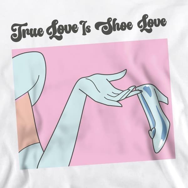 Cinderella Unisex Vuxen Sko Kärlek Sweatshirt S Vit White S