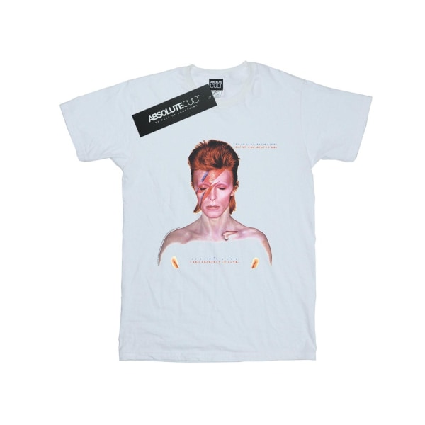 David Bowie Girls Aladdin Sane Version bomull T-shirt 12-13 Ja White 12-13 Years