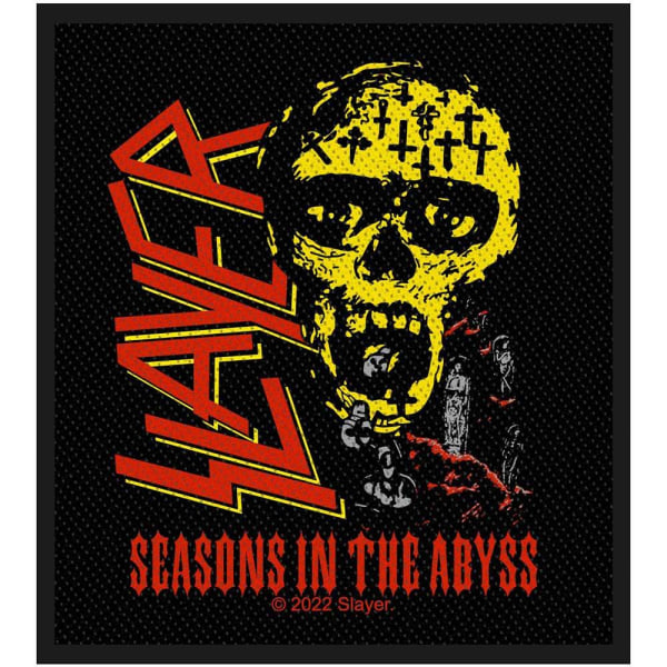 Slayer Seasons In The Abyss Standard Patch 100mm x 100mm Svart/ Black/Yellow/Red 100mm x 100mm