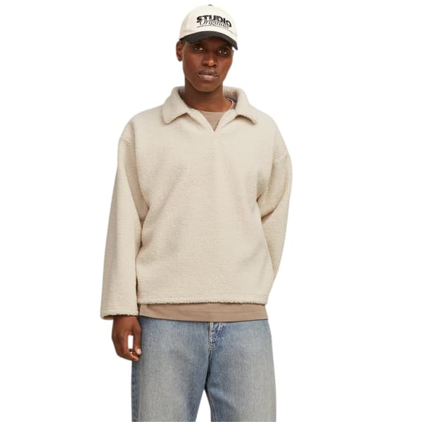 Jack And Jones Herr Teddyfleece Långärmad Tröja S Oatm Oatmeal S