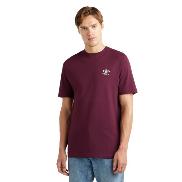 Umbro Mens Core Small Logo T-Shirt S Potent Purple/Nimbus Cloud Potent Purple/Nimbus Cloud S