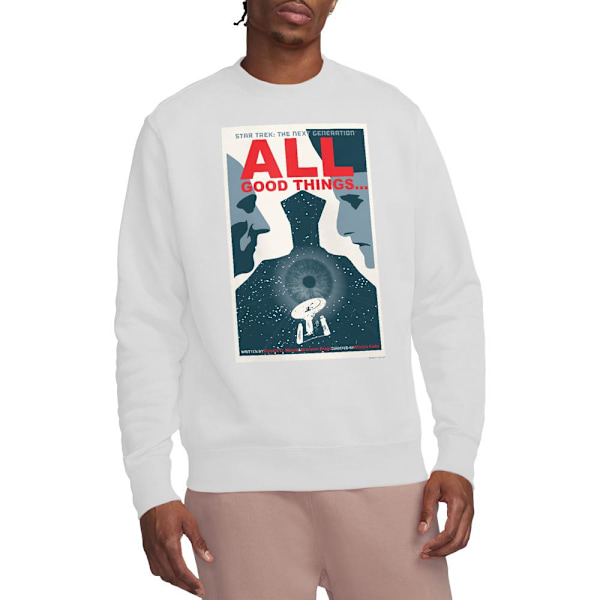 Star Trek Unisex Vuxen The Next Generation Säsong 7 Avsnitt 25 White M