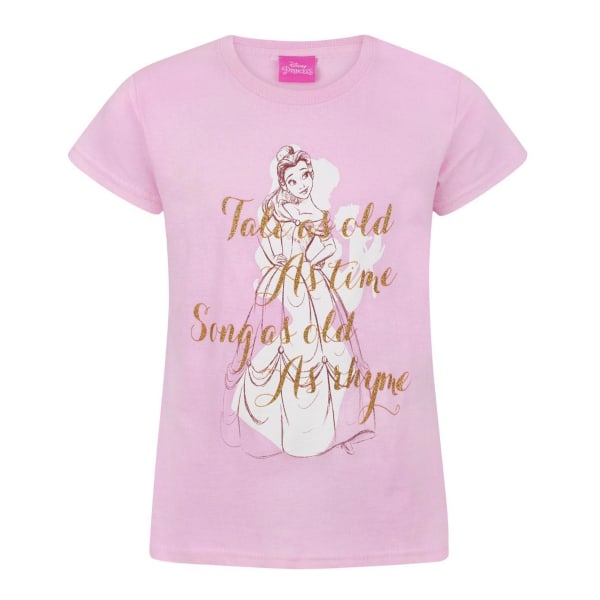 Beauty And The Beast Girls Princess T-Shirt 11-12 Years Pink Pink 11-12 Years