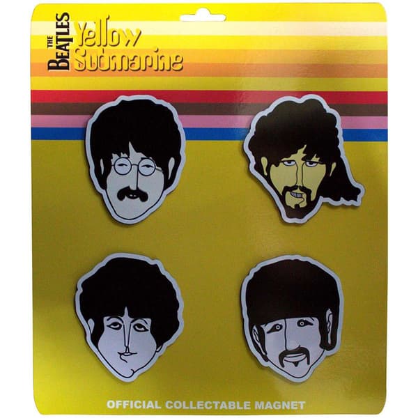The Beatles Yellow Submarine Präglade Epoximagneter (4-pack) Multicoloured One Size