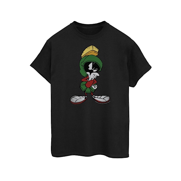 Looney Tunes Dam/Damer Marvin The Martian Pose Bomull Pojkvän T-shirt Black S