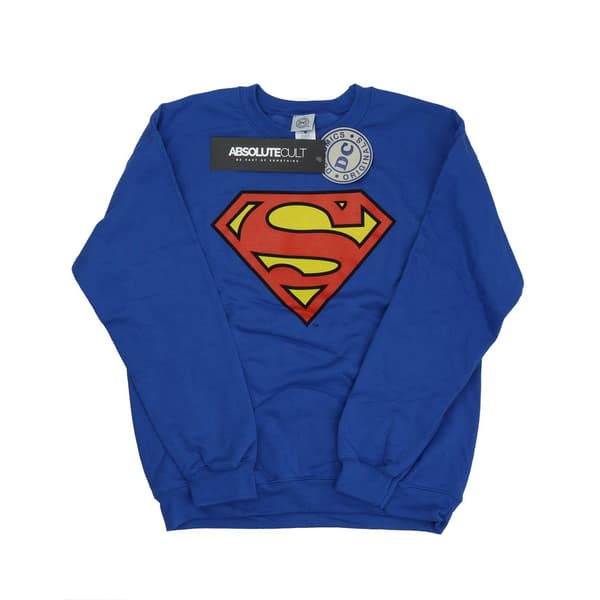 DC Comics Herr Superman Logotyp Tröja L Kungsblå Royal Blue L