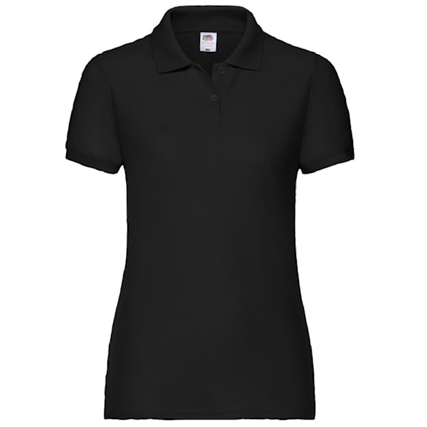 Fruit Of The Loom Dam/Damer Lady Fit Kortärmad Polotröja Black XS