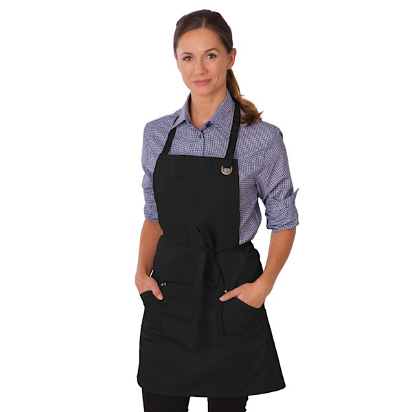 Dennys Unisex Le Chef Full Apron One Size Svart Black One Size