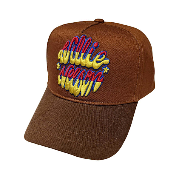Willie Nelson Unisex Vuxen Emblem Basebollkeps One Size Brun/Gul/Rosa Brown/Yellow/Pink One Size