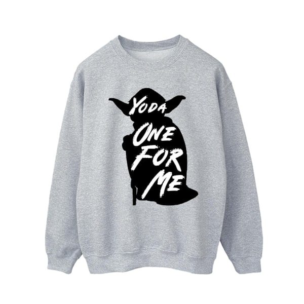 Star Wars Yoda One For Me Sweatshirt M Sports Grey för män Sports Grey M