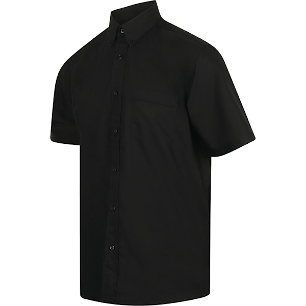 Henbury Mens Wicking Short Sleeve Work Shirt M Black Black M