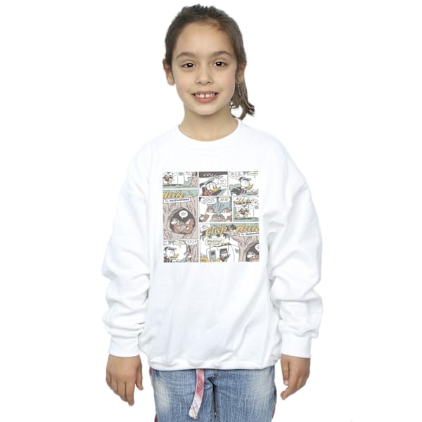 Disney Girls Chip ´n Dale Comic Sweatshirt 5-6 år Vit White 5-6 Years