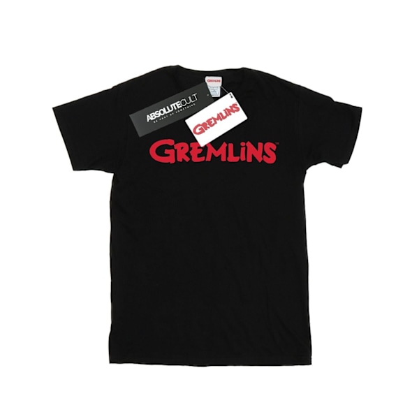 Gremlins Dam/Damer Text Logo Bomull Boyfriend T-Shirt M Bla Black M