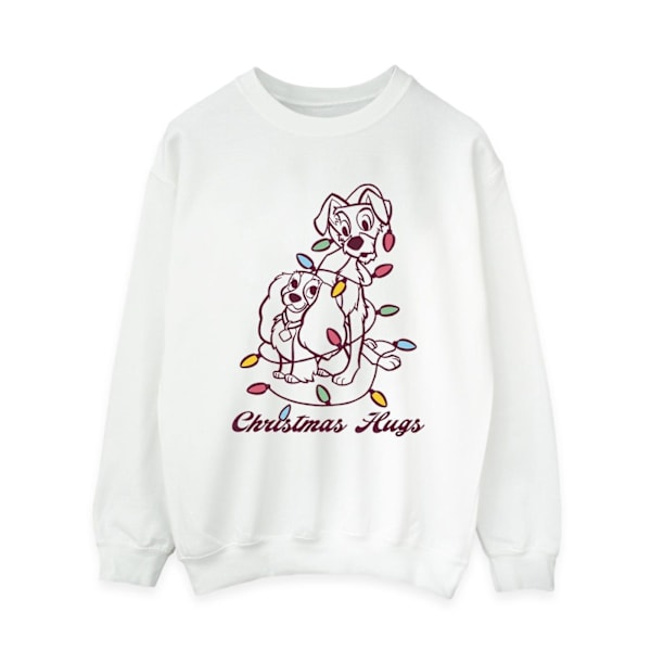 Disney Dam/Kvinnor Lady Och Lufsen Julkramar Sweatshirt White XL