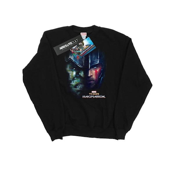 Marvel Herr Thor Ragnarok Hulk Split Face Sweatshirt M Svart Black M