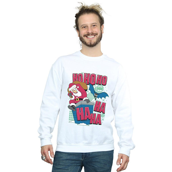 DC Comics Herr Batman Och Joker Ha Ha Ha Ho Ho Ho Sweatshirt 4X White 4XL