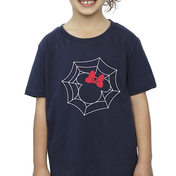 Disney Girls Minnie Mouse Spider Web Bomull T-shirt 5-6 år N Navy Blue 5-6 Years