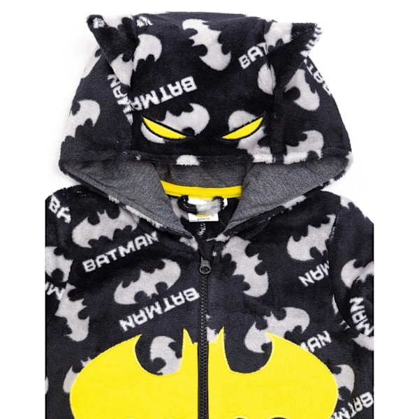 Batman Boys Fluffy All-In-One Nightwear 8-9 år Svart/Grå/Gul Black/Grey/Yellow 8-9 Years