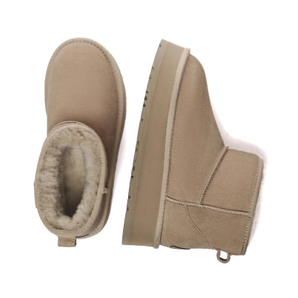 EverAu Dam/Dam Dusky Classic Mini Boots i Ko Mocka 4 UK Br Brown 4 UK