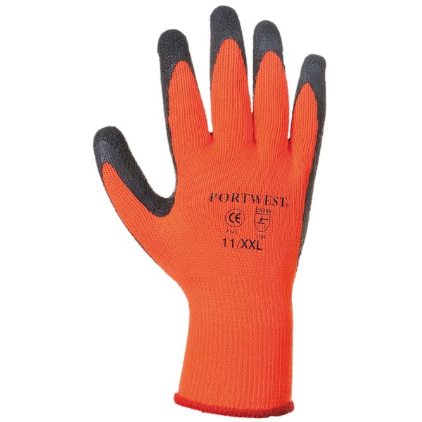 Portwest Thermal Grip-handskar (A140) / Arbetskläder / Säkerhetskläder (Pa Orange L