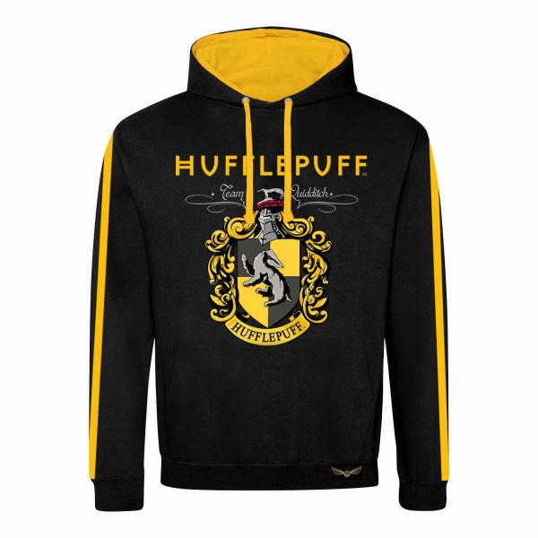 Harry Potter Unisex Vuxen Hufflepuff Hoodie L Svart/Gul Black/Yellow L