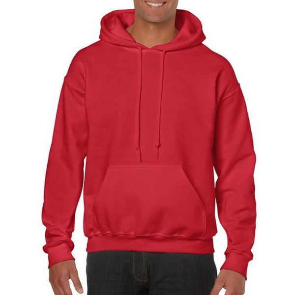 Gildan Heavy Blend Adult Unisex Hood Sweatshirt / Hoodie L Re Red L