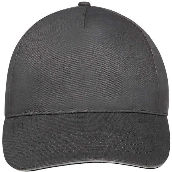 SOLS Unisex Sunny 5 Panel Baseball Cap ONE Mörkgrå/Ljusgrå Dark Grey/Light Grey ONE