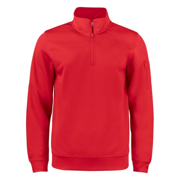 Clique Unisex Vuxen Basic Active Quarter Zip Sweatshirt M Röd Red M