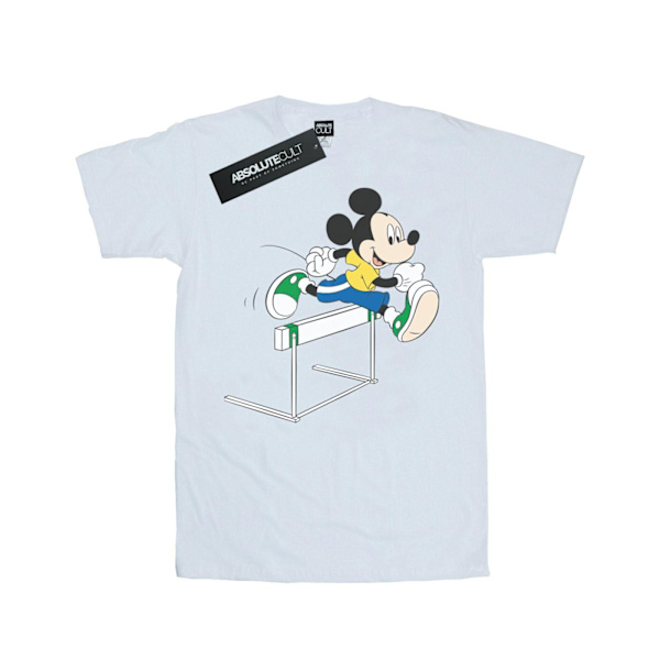 Disney Dam/Kvinnor Mickey Mouse Häckar Bomull Pojkvän T-Sh White XL
