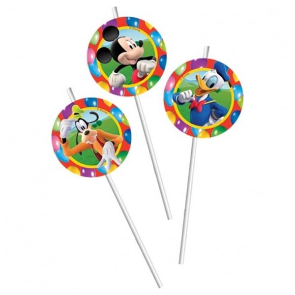 Mickey Mouse & Vänner Party Time Engångssugrör One Size Mu Multicoloured One Size