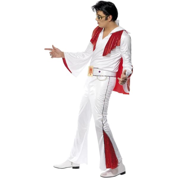 Elvis Presley Herrdräkt M Vit/Röd White/Red M