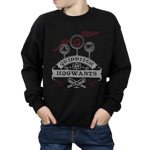Harry Potter Quidditch på Hogwarts Sweatshirt för pojkar 9-11 år B Black 9-11 Years