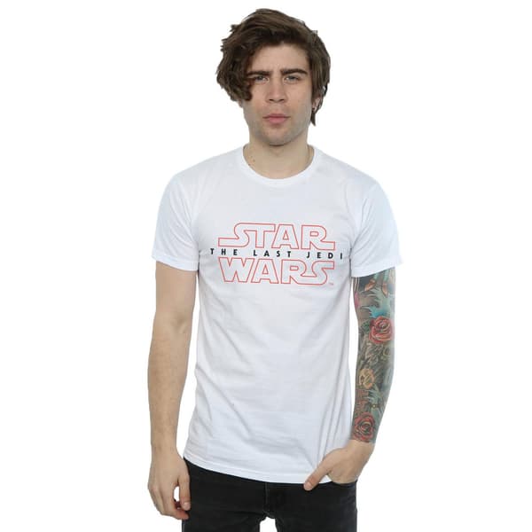 Star Wars: The Last Jedi Herr Logotyp Bomulls T-shirt S Vit White S