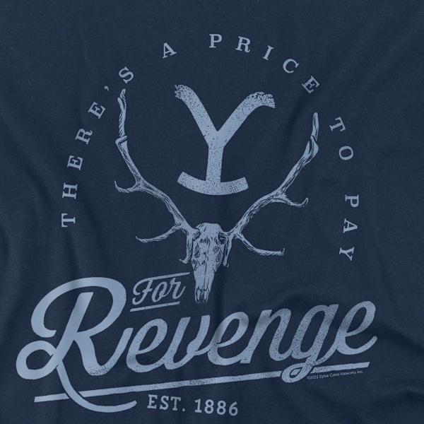 Yellowstone Herr Revenge Skull T-Shirt 5XL Marinblå Navy 5XL