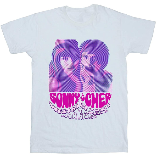 Sonny & Cher Unisex Adult Westbury Music Fair Bomull T-shirt XL White XL