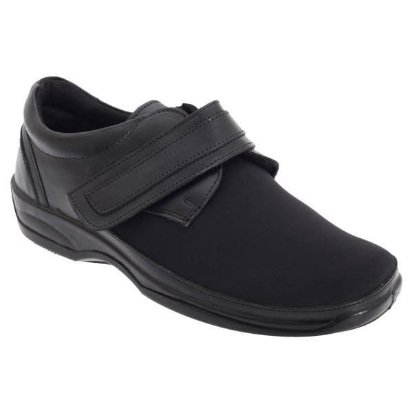 Mod Comfys Dam/Dam X Wide Orthotics Stretch Comfort Shoes Black 4 UK