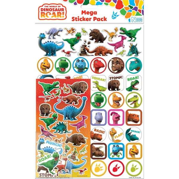 Dinosaur Roar! Mega Stickers (Förpackning med 150) En Storlek Flerfärgad Multicoloured One Size