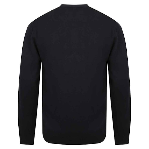 Henbury Herr Bomull Akryl V-ringad Koftan 4XL Marinblå Navy 4XL