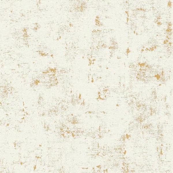 AS Creation Industriell Betongeffekt Texturerad tapet 32.1f Metallic Gold/White 32.1ft x 21in