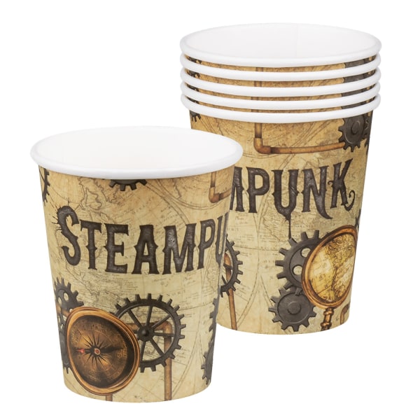Boland Steampunk Cardboard Party Cup (Pack om 6) One Size Multi Multicoloured One Size