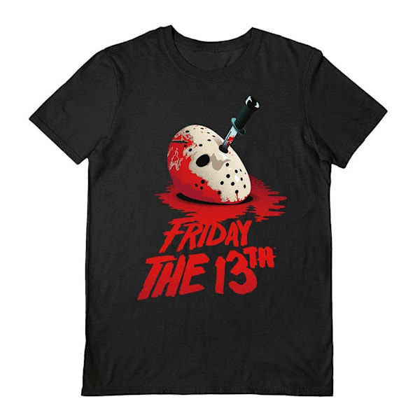 Fredagen den 13:e Unisex Vuxen Mask T-Shirt M Svart/Röd Black/Red M