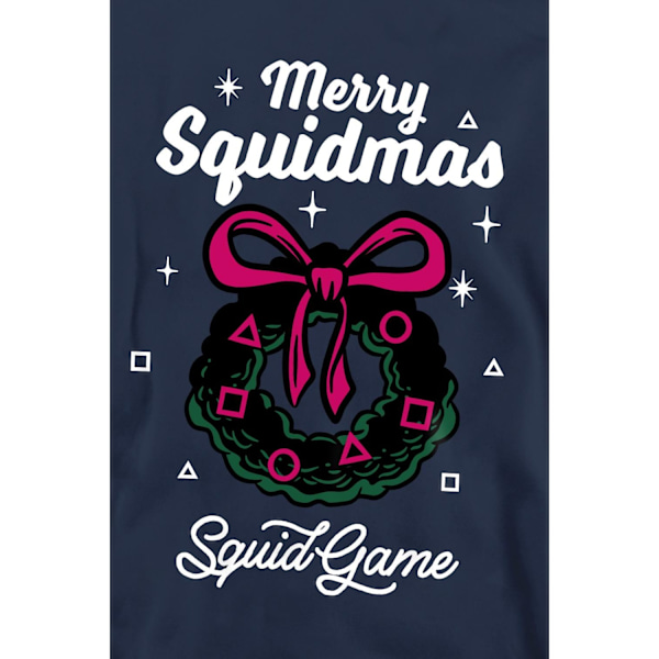 Squid Game Unisex Vuxen Merry Squidmas Krans Sweatshirt XL Marinblå Navy XL