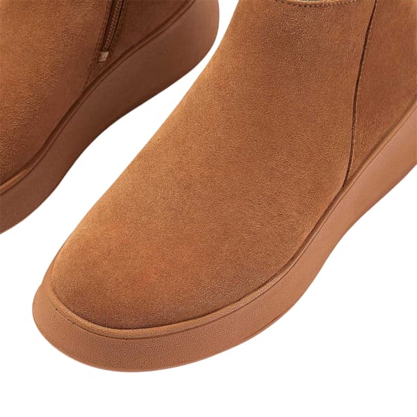 FitFlop Dam Mode Mocka Flatform Ankelstövlar 6 UK Tan Tan 6 UK